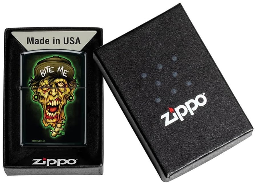 Amazon.com: Bite Me by Big Chris Black Matte Zippo Lighter